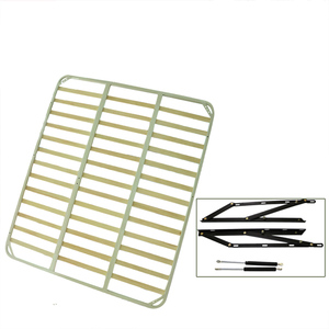 WISNTAR 침실용 원목 슬랫 침대 금속 프레임 다리 포함 싱글/퀸/풀/킹 사이즈 - Product Image 2