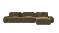 Canapé Modulable KSL Médiéval Combinable à Souhait, Polaire d'Agneau, Moderne Nordique, Crème, Rangée Droite, Populaire pour Auberges de Jeunesse et Zones de Détente