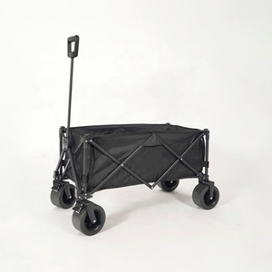 Overmont 600D Oxford Alloy Steel Folding Wagon Roll Container Storage 300LB Tubeless All-Terrain Wheels 360 Swivel Brake - Product Image 3
