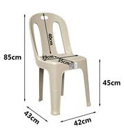 Chaise de jardin en plastique blanc pas cher, sans accoudoirs, empilable, chaise de salle à manger en plastique pour restaurant, cuisine, parc