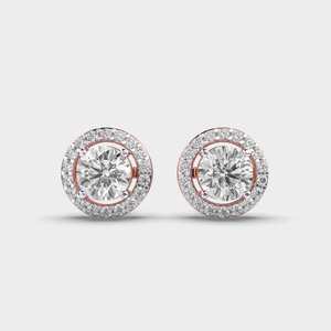 Diamond Stud <b>Earrings</b> in 925 Sterling <b>Silver</b> Stylish Designer Fine Jewelry for Bridal Anniversary Everyday Fashion - Product Image 2