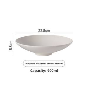 Ciotole a piedi coniche artistiche piatti freddi artistici in porcellana bianca personalizzata creativa in stile cinese per hotel e club - Product Image 6