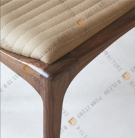 Fauteuil d'hôtel Bilido en cuir de luxe moderne, en bois massif, pour la maison, la famille et le salon, pour usage commercial, style européen et américain