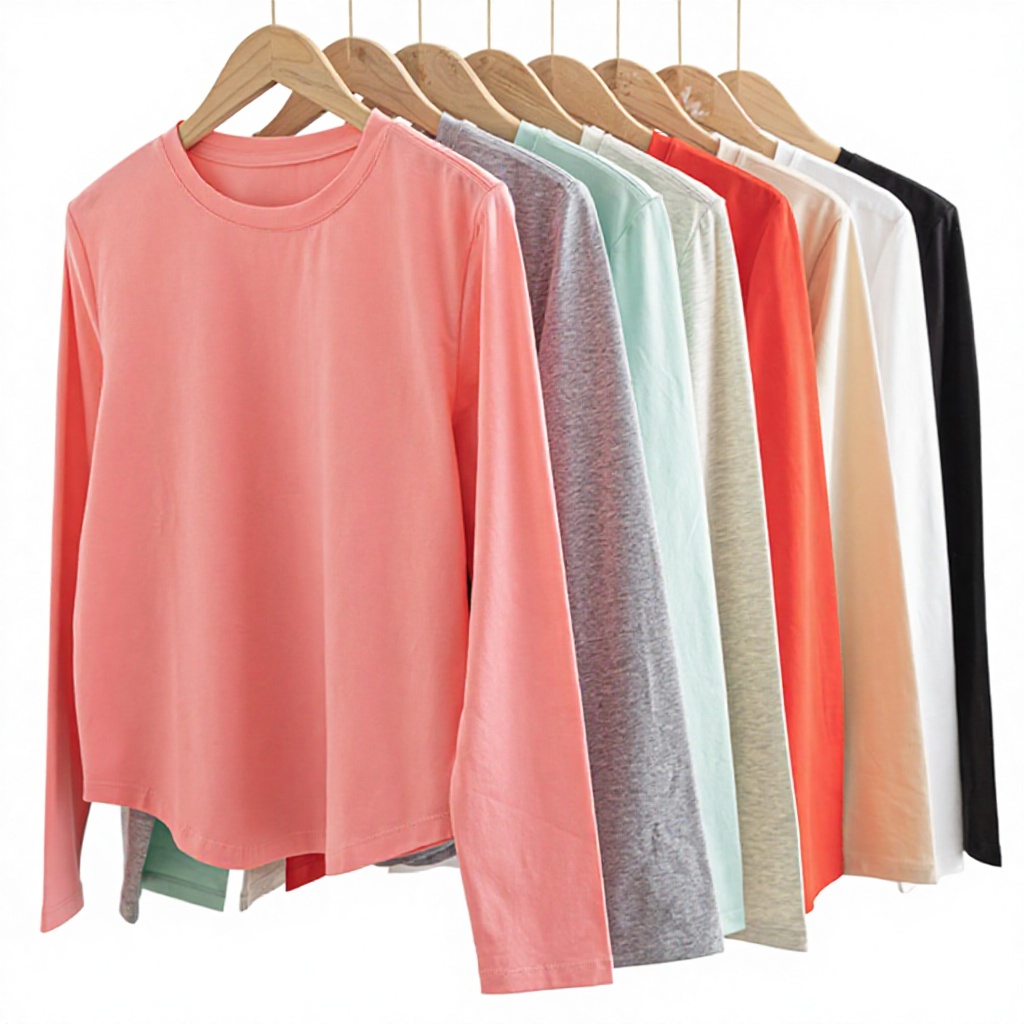 Women's Autumn Knitted Lightweight Breathable Solid Pattern Yoga Top Long Sleeve Slim-Fit Casual Fitness Sports T-Shirt