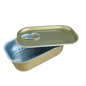 Jinko 311 de haute qualité #   Boîte de conserve rectangulaire vide en fer blanc pour sardines, format 1/4 Club, 125g, pour mise en conserve alimentaire, 5L, avec impression offset et revêtement en poudre - Product Image 2