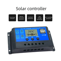Contrôleur de charge solaire PWM haute efficacité XZJ en promotion, reconnaissance automatique de tension 12V/24V, courant max. 60A, 2 ports USB, lumière LED