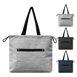 Bolsa de Lona Resistente MY4000 Amarillo Medio con Correa Larga para Hombro, Asa Corta, Logotipo Personalizado, Cierre de Cremallera, Bolsa de Compras Mediana - Product Image 1