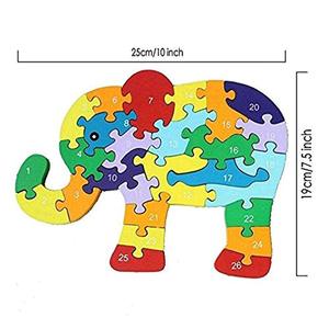 <span class=keywords><strong>Puzzle</strong></span> con alfabeto in legno blocchi di costruzione in legno <span class=keywords><strong>Puzzle</strong></span> in legno animale per bambini <span class=keywords><strong>Puzzle</strong></span> giocattoli-Kit elefante e Snack - Product Image 6