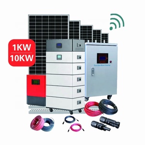 Système solaire photovoltaïque complet CE pour toit et sol, 5KVA 10KW, hybride on-grid/off-grid, silicium monocristallin, pour la maison - Product Image 2