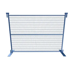 8ft x 10ft Canadian Style Temporary Construction Site Security Fencing Panels Hot Dip Galvanized Steel Driveway Gates Low