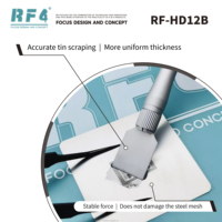 Kit de plateforme de reballage magnétique RF4 MRP avec raclette en céramique HD12B pour reballage BGA, réparation de puces IC et de cartes PCB, outils de pâte à souder