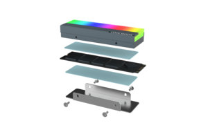 مبرد قشرة ليد مضيء <span class=keywords><strong>M</strong></span>.2 ARGB للوحة الأم PC 5V Sync ملحقات الألومنيوم - Product Image 2