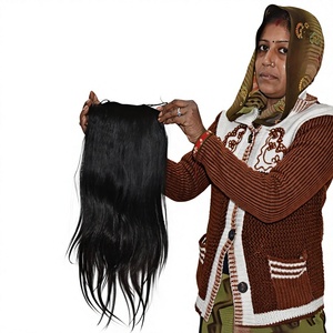 100% Extensions de cheveux humains vierges non transformées crépues 4*4 à fermeture droite Cuticule alignée Temple indien Cheveux humains profonds en vrac - Product Image 1