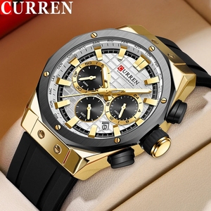 <span class=keywords><strong>Orologio</strong></span> al Quarzo Originale CURREN 8464 Nuovo per Uomo Impermeabile con Cinturino in Silicone <span class=keywords><strong>Orologio</strong></span> da Polso <span class=keywords><strong>Classico</strong></span> Maschile con Data - Product Image 2
