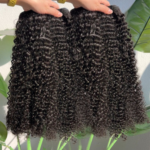 Extensions de cheveux humains de qualité supérieure, non traitées, 4A4B, vierges, cuticules alignées, double trame, bouclées, en gros - Product Image 5