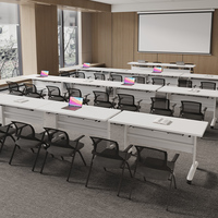 Bureau d'ordinateur pliable convertible Mekia moderne et écologique en bois et métal pour la maison, le bureau, les immeubles de bureaux et l'utilisation commerciale
