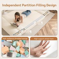 Canapé modulaire personnalisé d'usine, matelas de sol pliables éclairés par un canapé extra pliable 6, canapé pour chambre à coucher salon