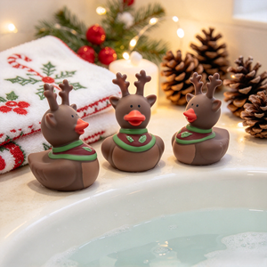 Canard en caoutchouc écologique promotionnel de 3 pouces, multicolore, avec logo personnalisé, petit jouet de bain pour bébé - Product Image 5