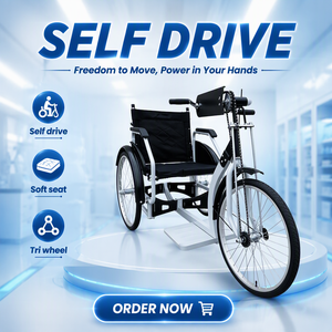 Vélo Tricycle Pliant Manuel Léger pour Fauteuils Roulants – Vente en Gros Usine pour la Rééducation et la Mobilité Extérieure des Personnes Handicapées - Product Image 3