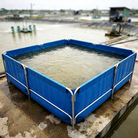 Équipement d'aquaculture, réservoir à poissons rectangulaire en acier galvanisé, installation facile, pour l'élevage de poissons et de crevettes, fourniture directe d'usine