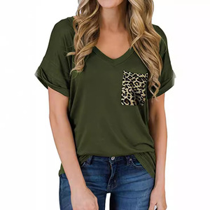 Top qualité nouveau haut ample à manches courtes et col en V avec charbon de bois jardin col cranté broche pli ceinture <span class=keywords><strong>chemise</strong></span> vêtements pour femmes - Product Image 2