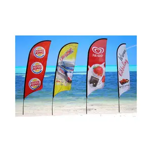 Wholesale Custom Print Outdoor Event Advertising Beach Flying Teardrop Feather Flag Banner