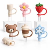 Capuchon esthétique en silicone réutilisable anti-poussière pour embout de paille de tasse à café