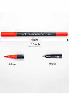 12 couleurs marqueurs d'art marqueurs de croquis double <span class=keywords><strong>pinceau</strong></span> stylo <span class=keywords><strong>feutre</strong></span> d'<span class=keywords><strong>alcool</strong></span> marqueurs de dessin permanents - Product Image 6