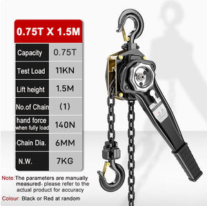 0.8 <span class=keywords><strong>Ton</strong></span> 1.5 <span class=keywords><strong>ton</strong></span> Alat Angkat Manual dengan Tuas, Tinggi 1.5M, Kondisi Baru, Tipe Rantai Sling - Product Image 3