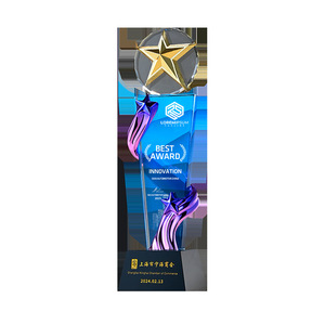 <b>Crystal</b> Photo Trophy Laser Engraved Digital Printing Various Sizes Durable Award For Sales <b>Top</b> Performers Employee Recognition - Product Image 5