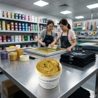 Encres Plastisol à base d'huile écologiques à séchage à basse température pour sérigraphie sans PVC pour textile/cuir/polyester/coton