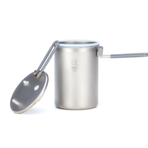 Juego de utensilios de cocina de titanio sostenibles modernos, ollas de Metal para acampar y <span class=keywords><strong>olla</strong></span> <span class=keywords><strong>a</strong></span> presión para acampar, senderismo, Picnic, cocina al aire libre - Product Image 2