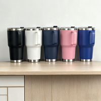 Offre Spéciale – Tasse de Voyage Isotherme en Acier Inoxydable 304 de 30 oz avec Poignée, Revêtement Poudré, Double Paroi Sous Vide