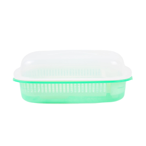 Eco-Friendly BPA Free Stackable Lidded Modern Rectangular Plastic Dish Drying Basin <b>Basket</b> Set Home <b>Small</b> Kitchens Organization - Product Image 3