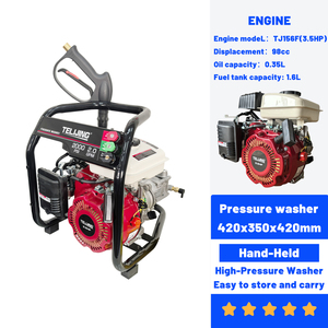 Lavadora <span class=keywords><strong>de</strong></span> Gasolina Portátil <span class=keywords><strong>de</strong></span> Alta Presión TLJ <span class=keywords><strong>de</strong></span> Nuevo Diseño, Refrigerada por Aire, con 3 Boquillas, 2000 PSI, 13.8 Mpa, para <span class=keywords><strong>Lavado</strong></span> <span class=keywords><strong>de</strong></span> Autos Móvil - Product Image 1