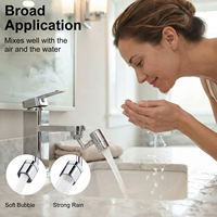 Robinet de lavabo moderne anti-éclaboussures à double mode de pulvérisation, best-seller en gros, accessoires de robinet à buse universelle