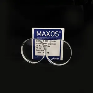 Verre circulaire rond de maxos de pyrex de haut borosilicate de 63*10mm