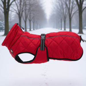 Abrigo Acolchado Impermeable para Perro, Color Rojo, Talla XS (30 cm), para Perros Pequeños - Product Image 3