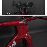 Cadre de vélo de triathlon en carbone Winowsports TT129 avec pédalier T47, support UDH, compatible 700*28C, pièces de cadre de vélo à transmission électronique avec restbar