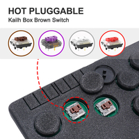 Flatbox Arcade Fight Stick Mini Hitbox Boutons Style Hot SWAP Kailh Switch Arcade Stick Controller Pico GP2040-CE Pour PC/PS4/NS