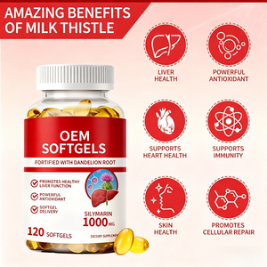 OEM ODM Chardon-Marie 1000mg avec Racine de Pissenlit Gélules Souples Certifiées GMP Halal 120 Comprimés - Product Image 2