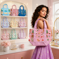 Sac fourre-tout mini en toile personnalisable OEM/ODM, sac à main imprimé dessin animé, réutilisable, portable, pour le shopping et les cadeaux, idéal pour un usage quotidien
