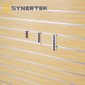 <span class=keywords><strong>Slatwall</strong></span> đơn thanh móc cao tiêu chuẩn tùy chỉnh chiều dài kim loại Chrome slat tường hiển thị móc cho siêu thị - Product Image 4