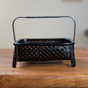 Handmade <b>Bamboo</b> Woven Baskets Rectangle Oval Shape Standing Type Tea Ceremony Accessories Food <b>Container</b> Rattan Craft - Product Image 4
