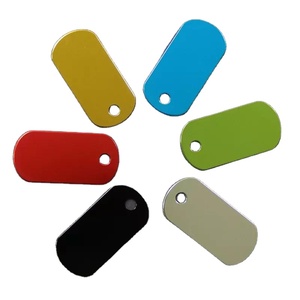 Fabricante en blanco personalizado logotipo ID de moda colorido grabado etiquetas de perro de metal - Product Image 2