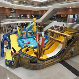 Personalizada inflable diversión ciudad temática <span class=keywords><strong>Bob</strong></span> <span class=keywords><strong>Esponja</strong></span> y PIRATA barco niños paraíso puentes inflable Casa de rebote - Product Image 1