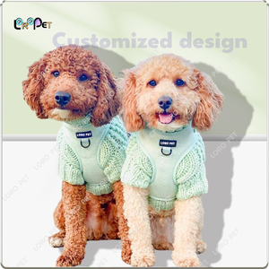Paléo personnalisable flocons d'avoine tricot vêtements pour animaux de compagnie hiver chien pull tenue chaud petit grand pull pour animaux de compagnie en coton doux pour le printemps - Product Image 1