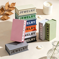 Boîtes à bijoux personnalisées, emballages en papier écologiques et réutilisables, étuis de présentation en forme de livre avec fermeture magnétique pour montres et parfums