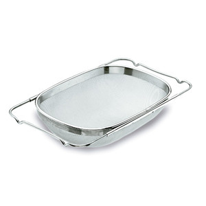 Scolapiatti Estensibile in Acciaio Inox con Rete Filtrante per Lavare Verdura e Frutta - Product Image 1