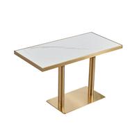 Table rectangulaire et table ronde pour restaurant de restauration rapide